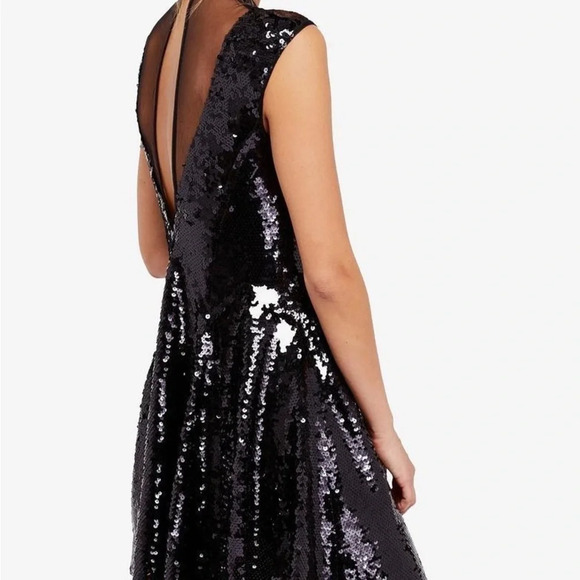 Free People New Dance til dawn black sequin mesh minidress XS - Picture 6 of 15